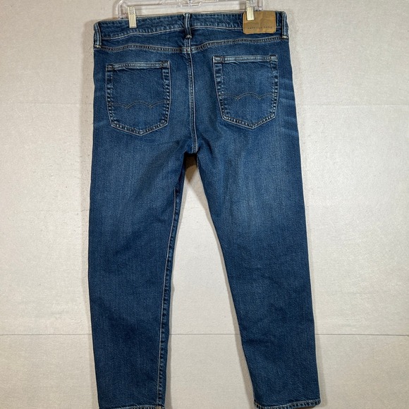 American Eagle Outfitters Mens 36x32 Athletic Fit Flex Jeans Dark Wash - Picture 11 of 13